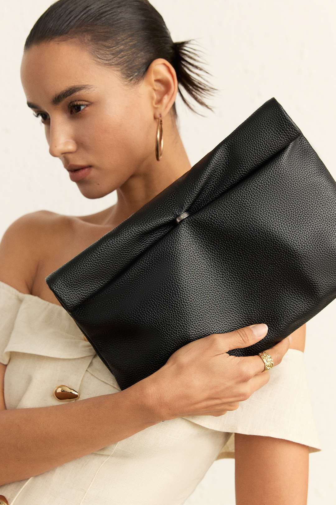 Faux Leather Clutch Bag - Image 3