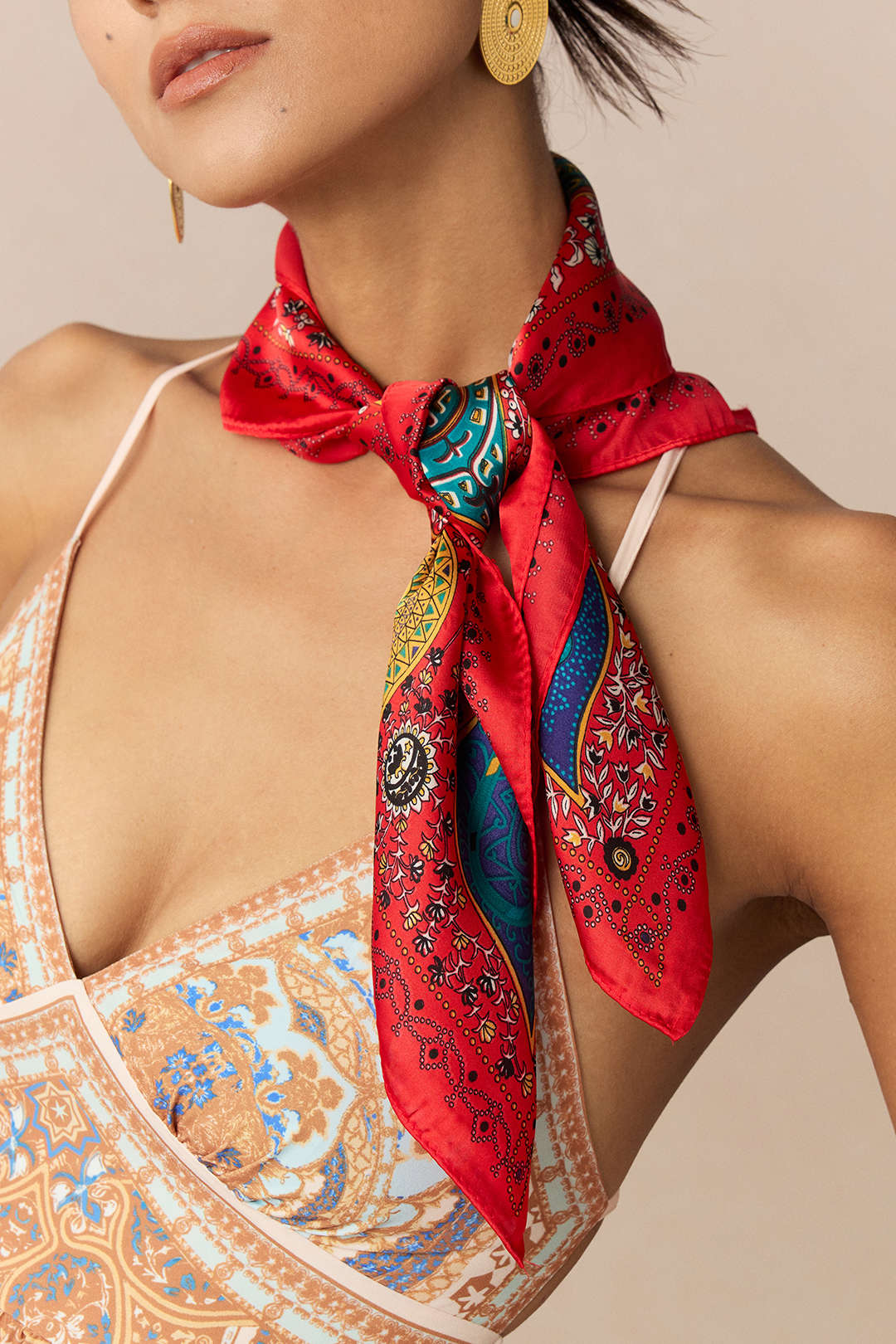 Vintage Print Scarf - Image 6