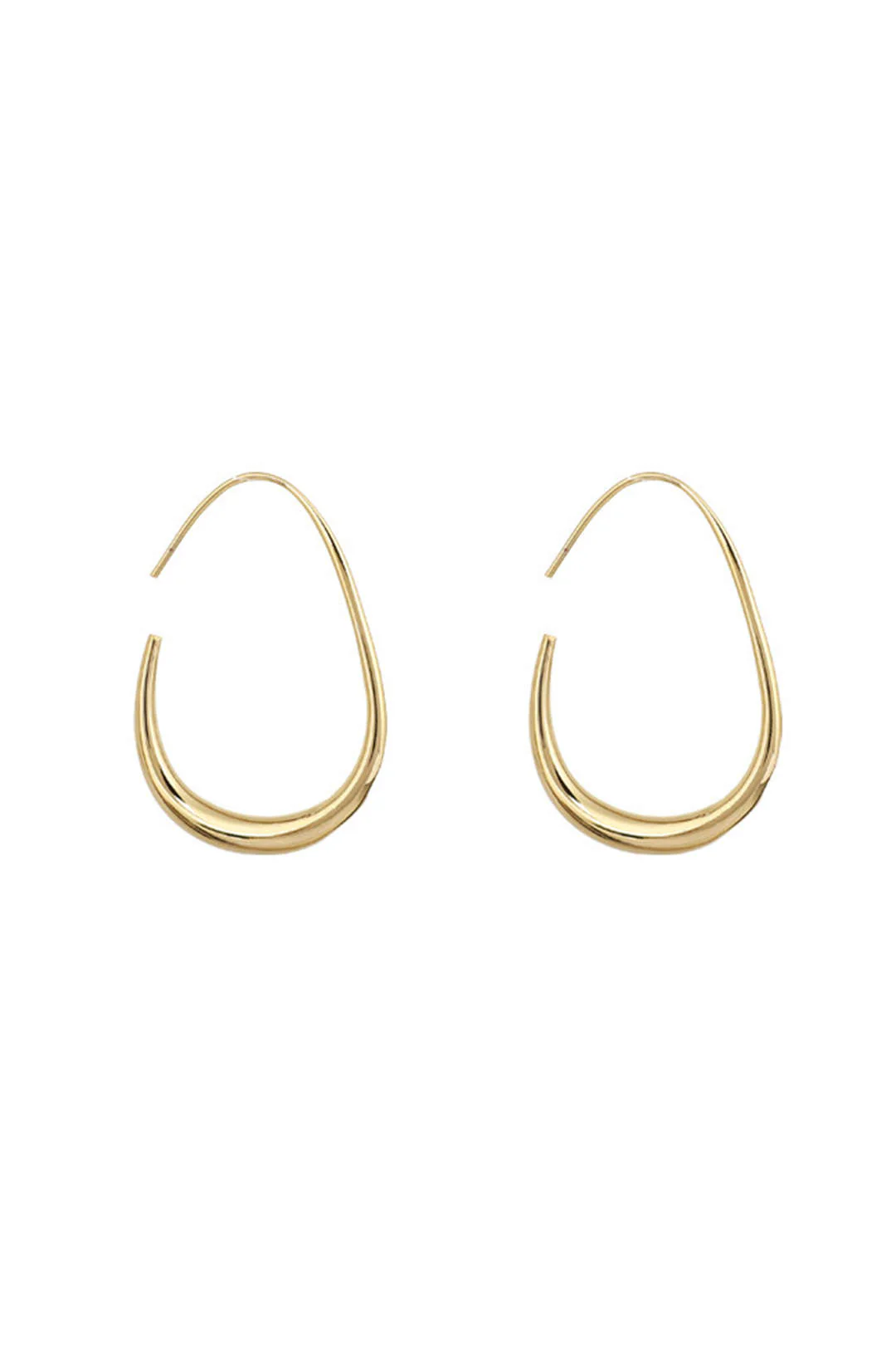 Metal Oval Earrings - Image 6