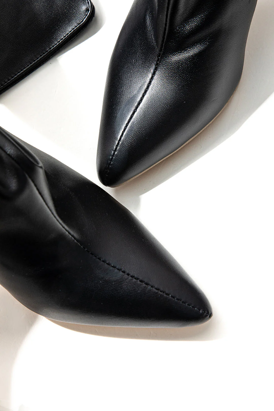 Faux Leather Pointed Toe Over The Knee Boots - Image 3