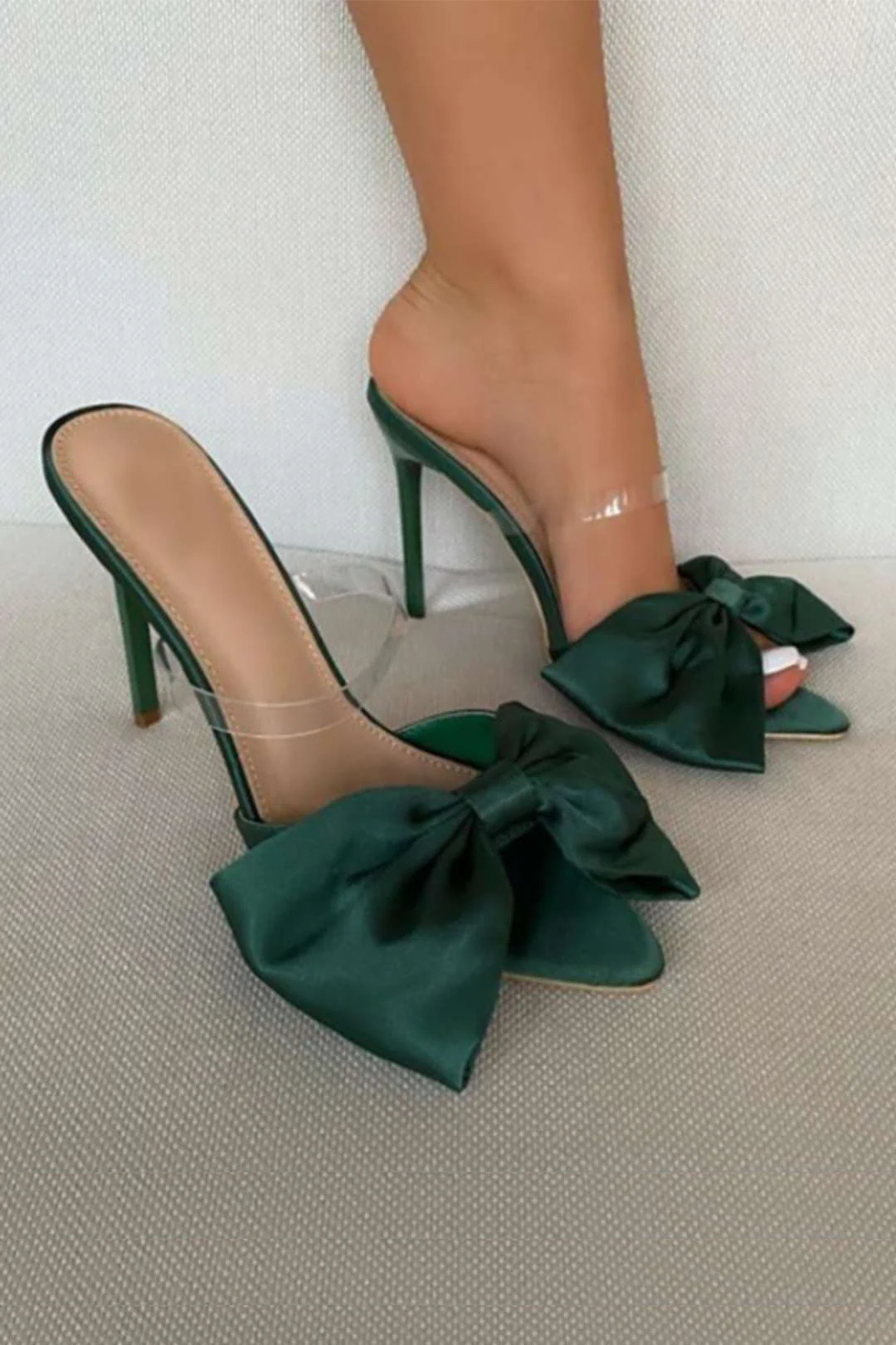 Bowtie Slingback High Heels - Image 13
