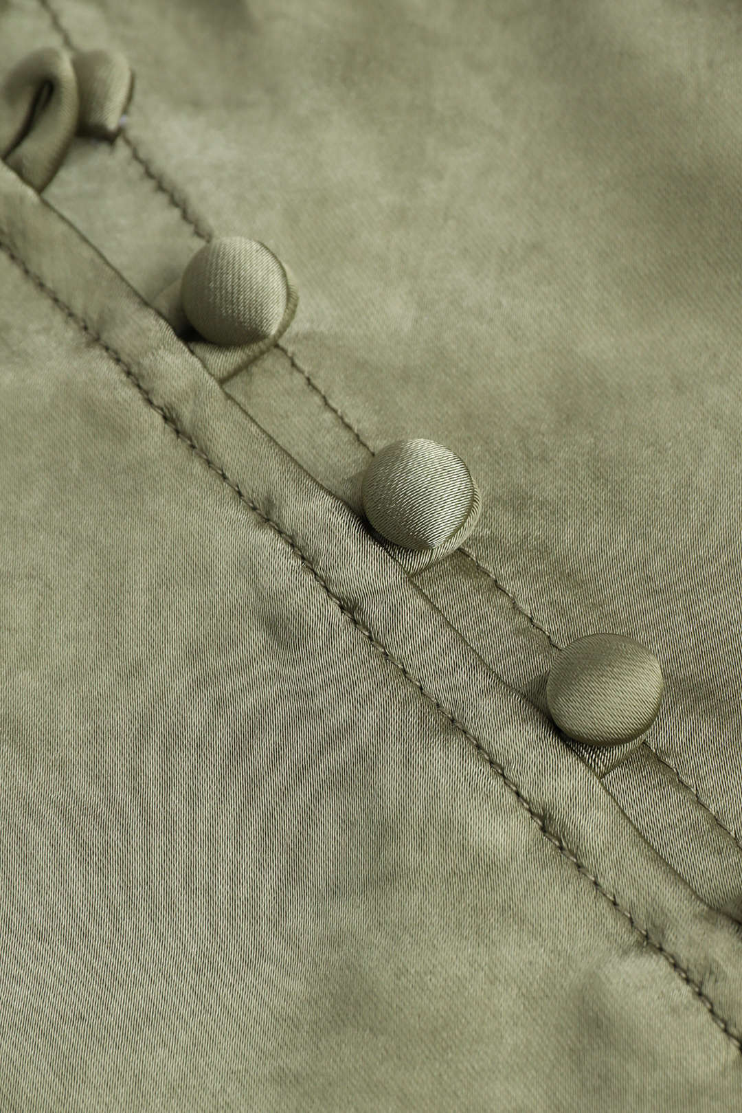 Asymmetric Hem Split Button Decor Skirt - Image 4