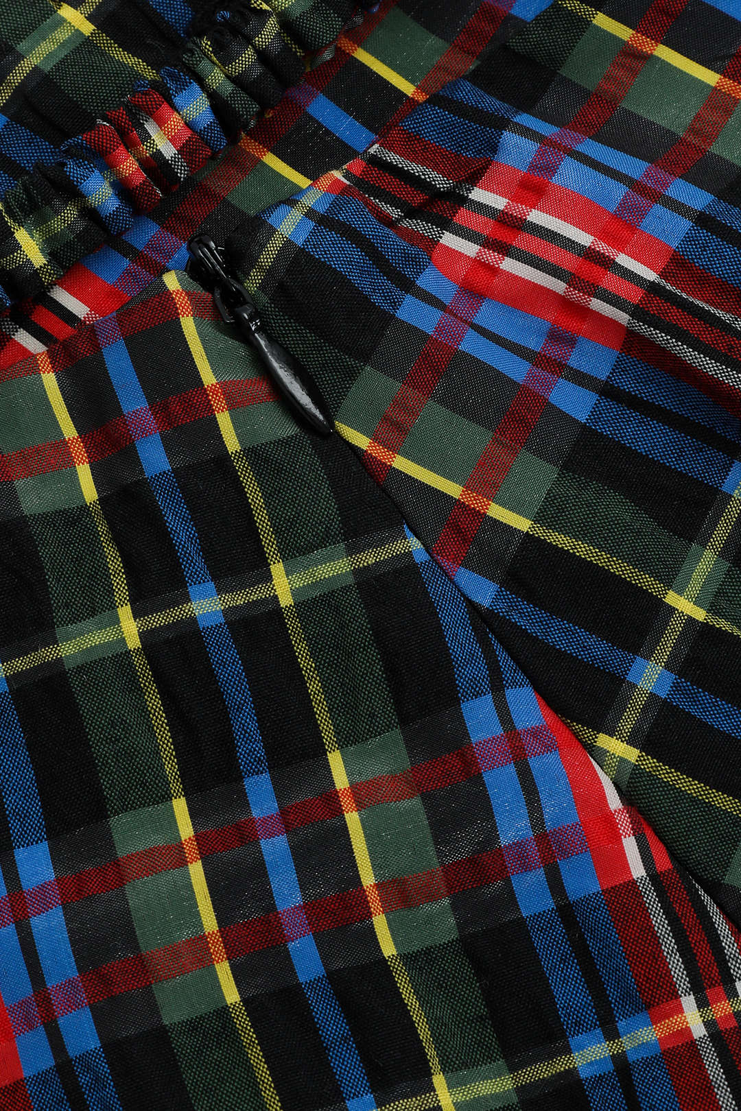 Plaid Cut Out Waist Midi Skirt - Image 9