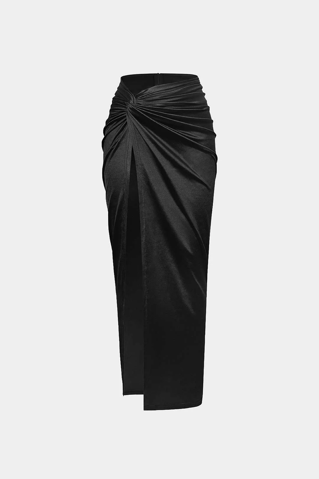 Twist Detail High Slit Midi Skirt - Image 12
