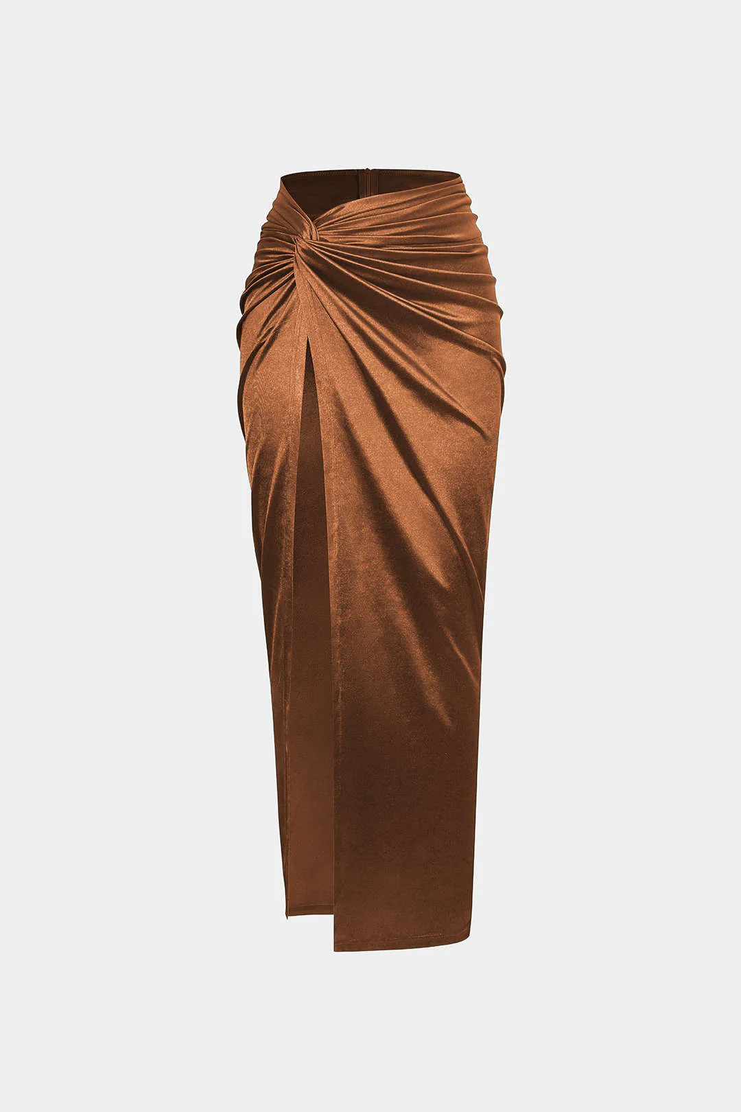 Twist Detail High Slit Midi Skirt - Image 14