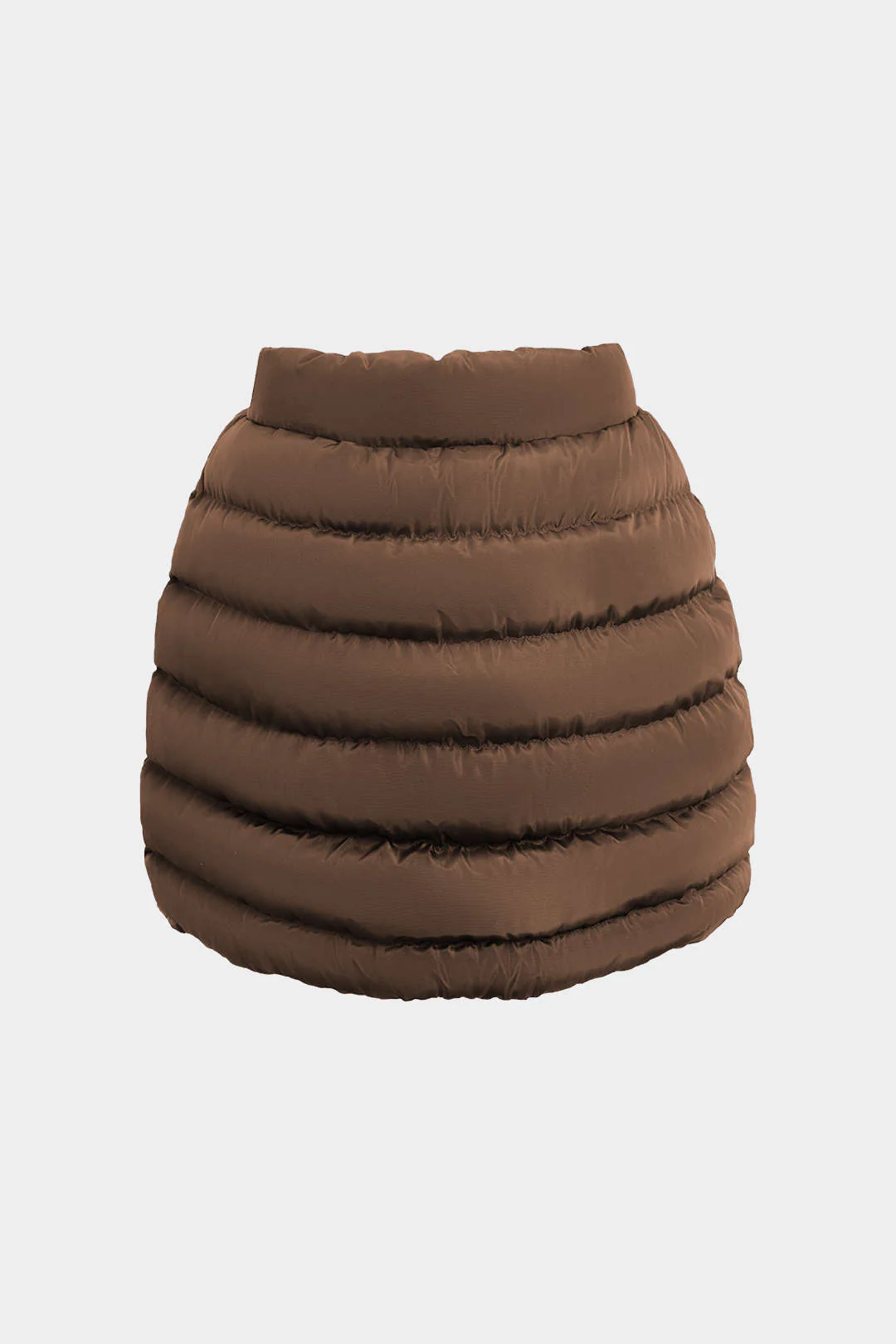 Solid Button Up Puffer Mini Skirt - Image 11