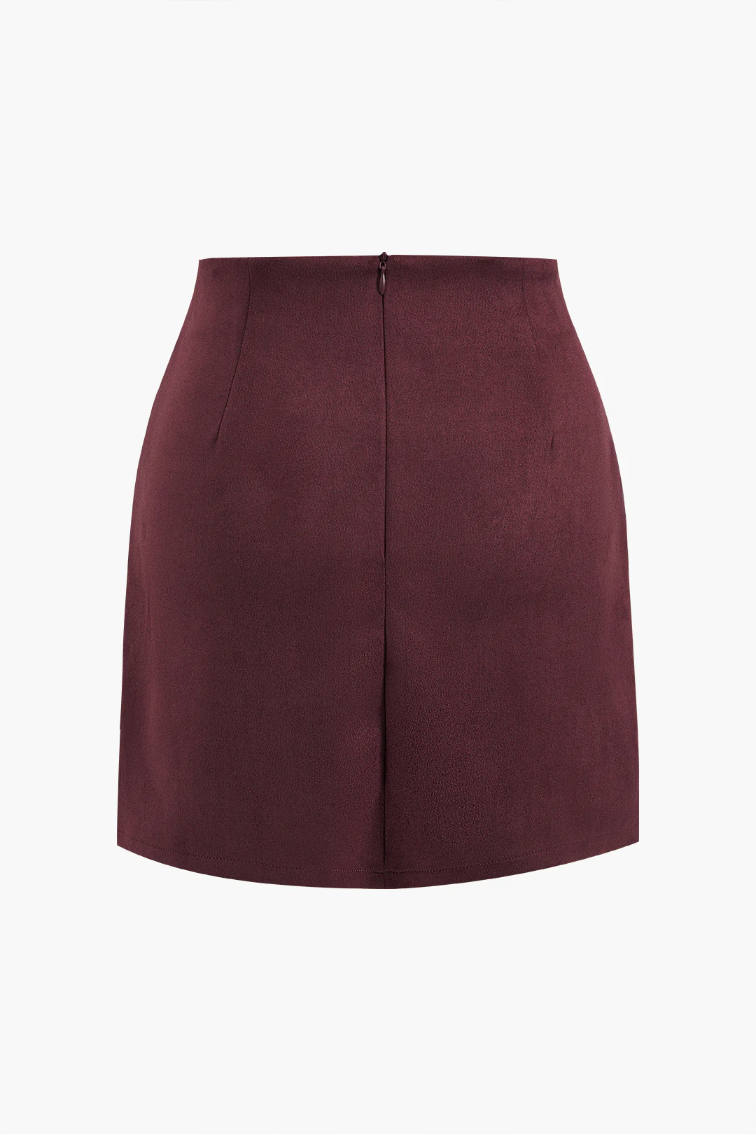 Linen Button Patchwork Pleated Skirt - Image 8
