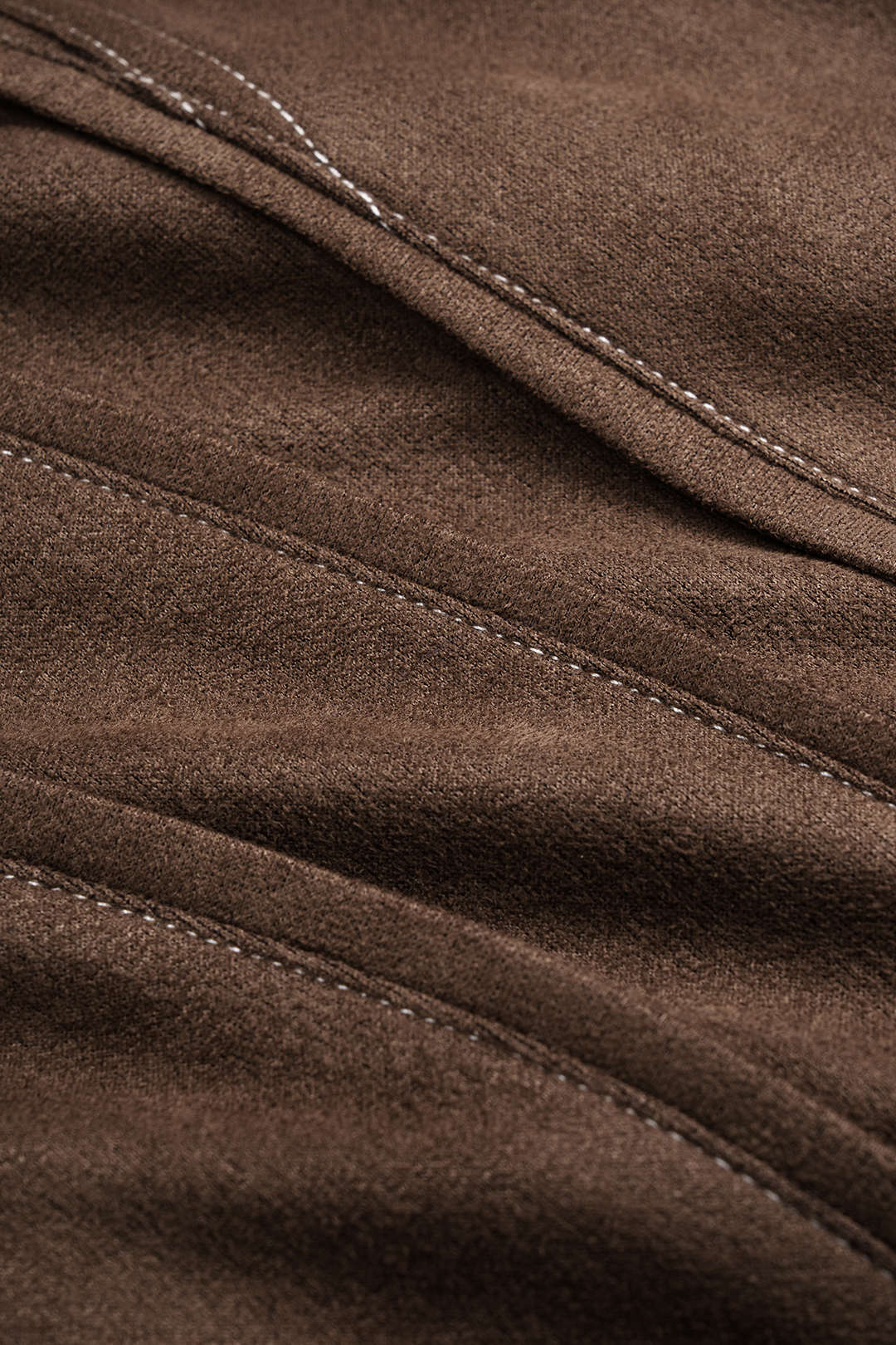 Suede Square Neck Tie Back Sleeveless Mini Dress - Image 3