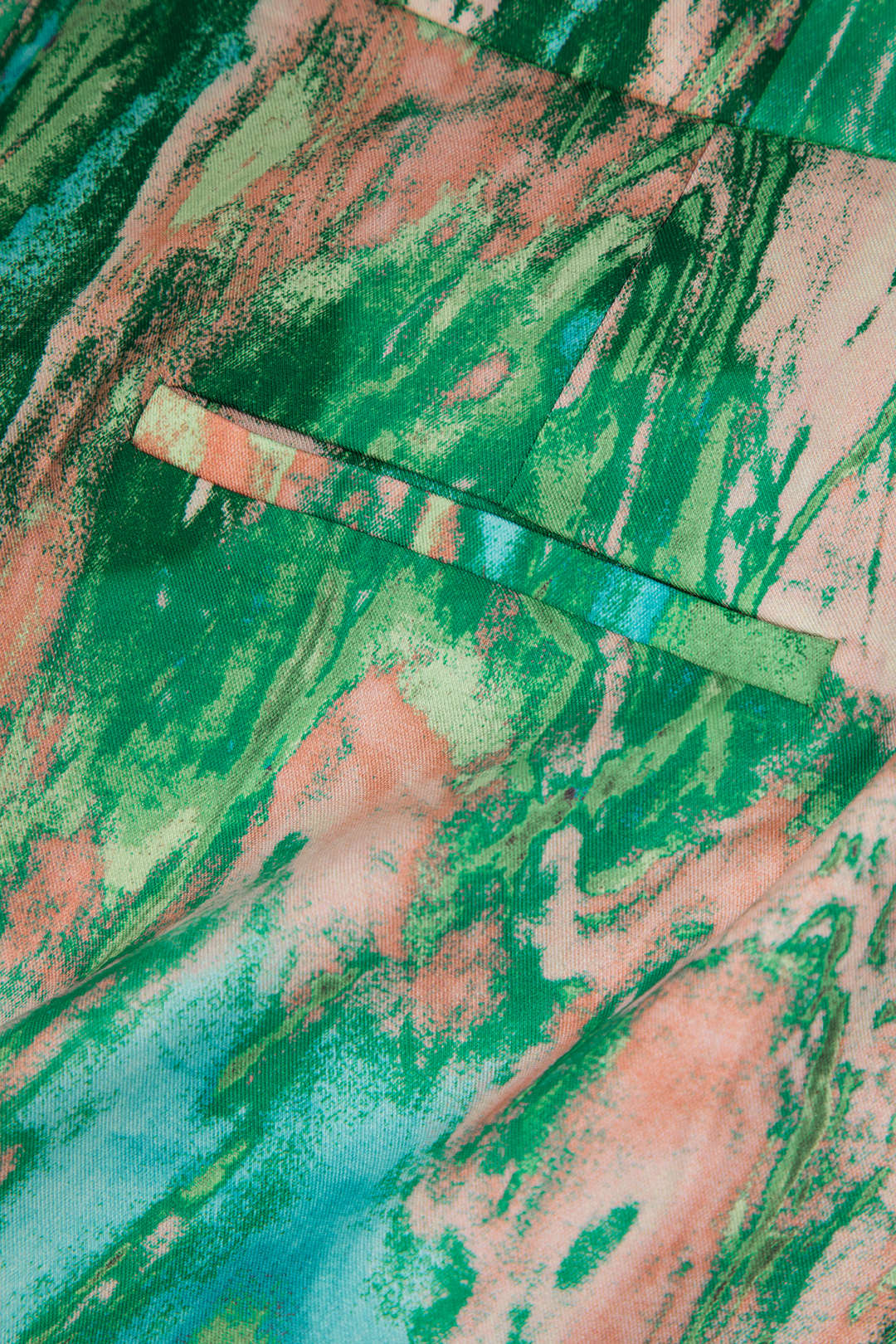 Marble Print High Waisted Full-length Straight Leg Pants - Image 12