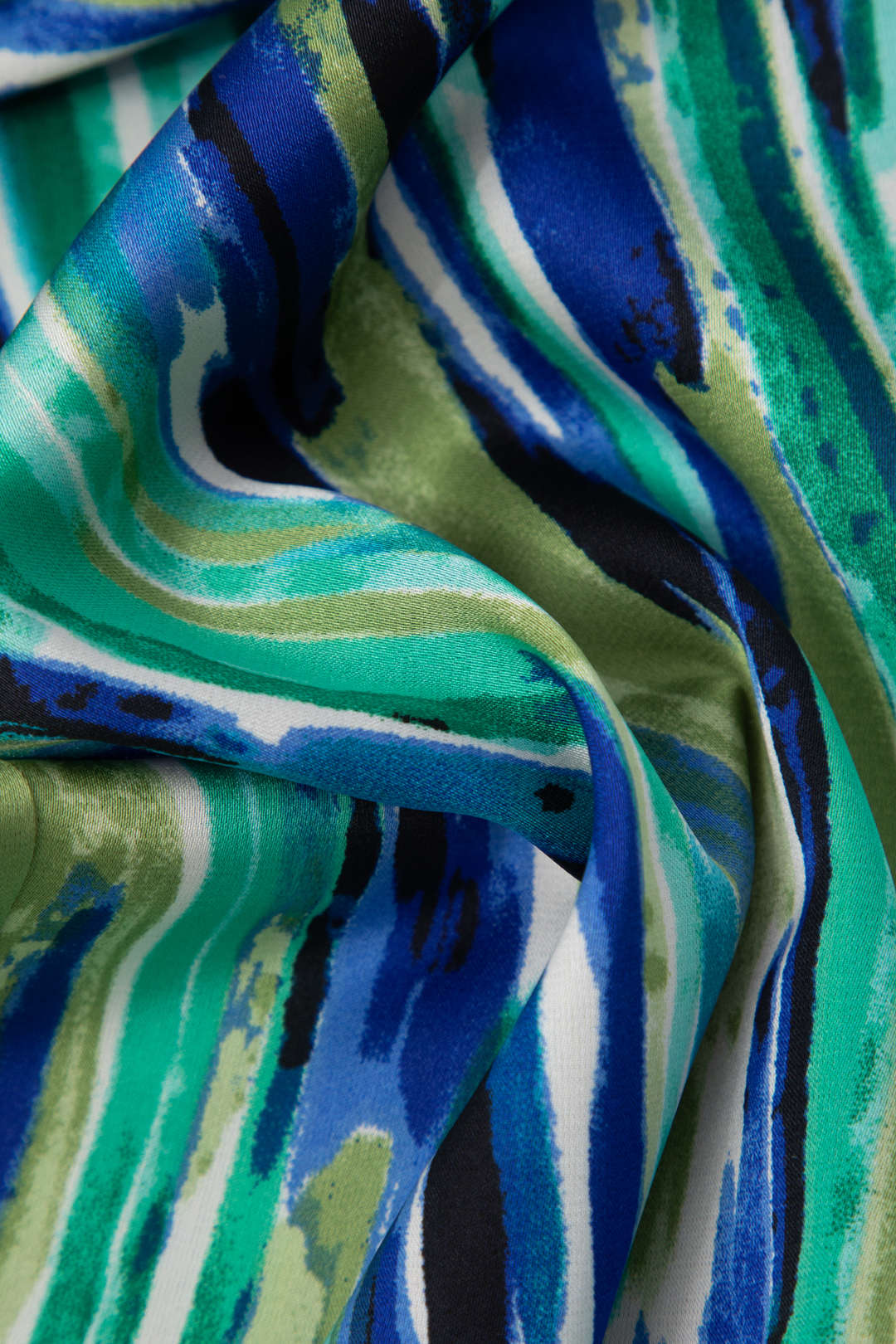 Marble Print High Waisted Full-length Straight Leg Pants - Image 16