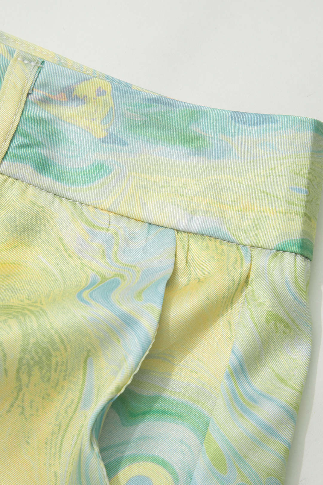 Marble Print High Waisted Full-length Straight Leg Pants - Image 20