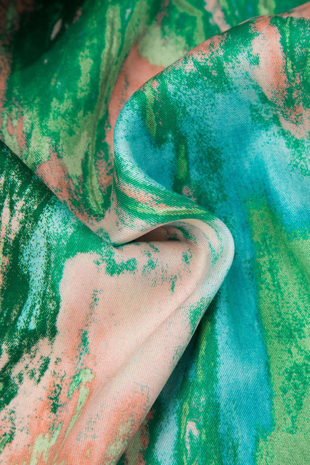 Marble Print High Waisted Full-length Straight Leg Pants - Image 9