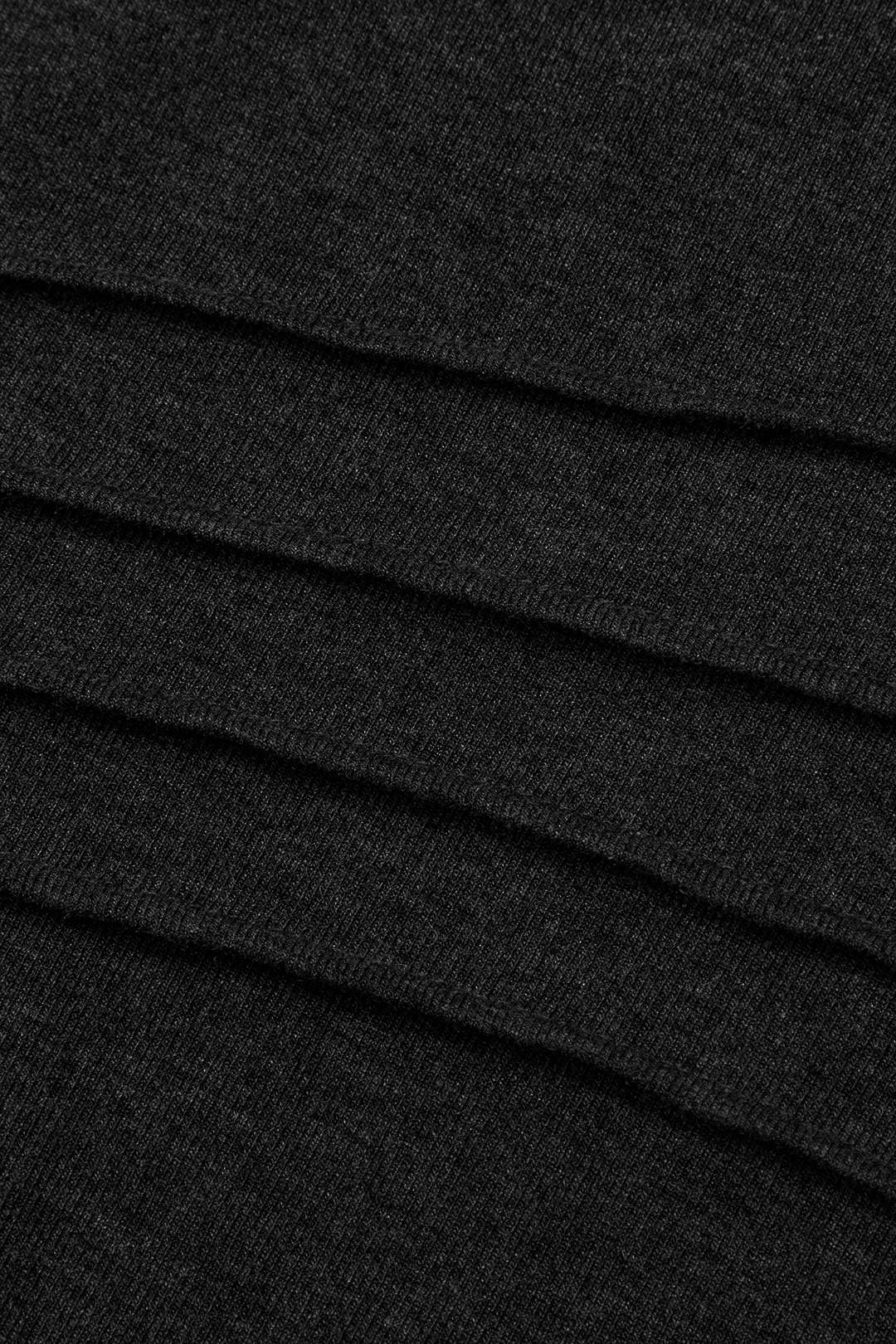 Mock Neck Wrap Ruched Long Sleeve Slit Maxi Dress - Image 17