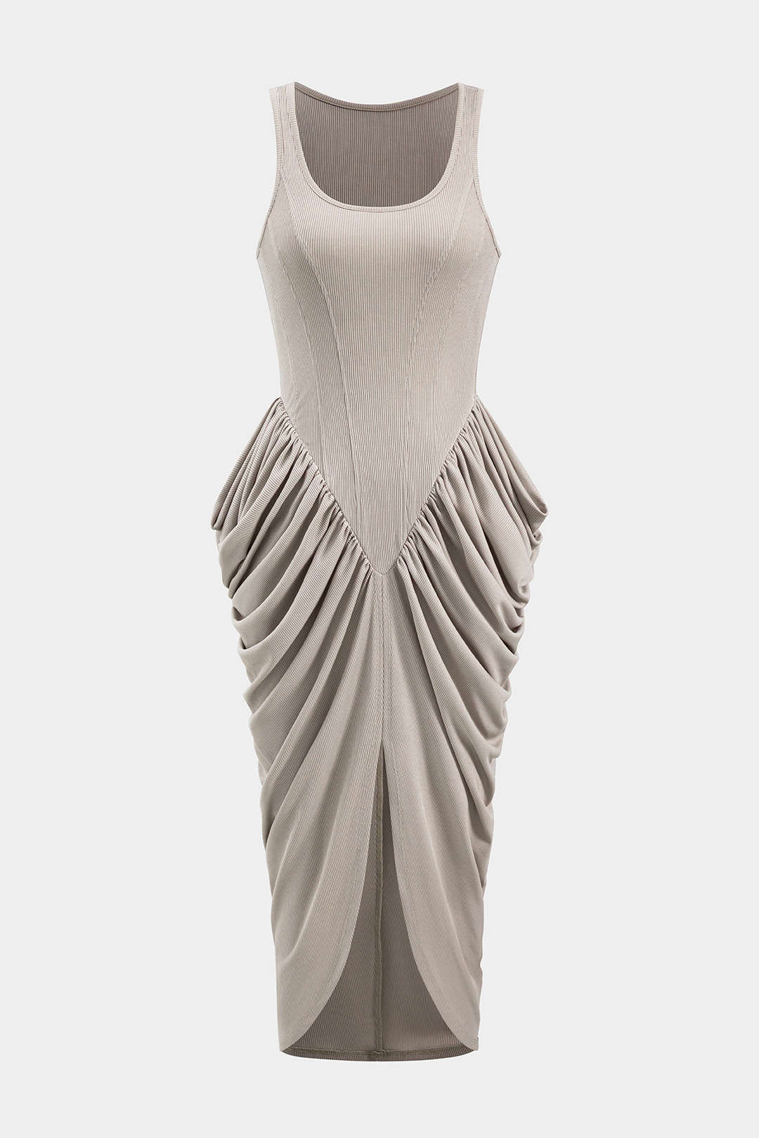 Ruched Corset Sleeveless Maxi Dress - Image 3