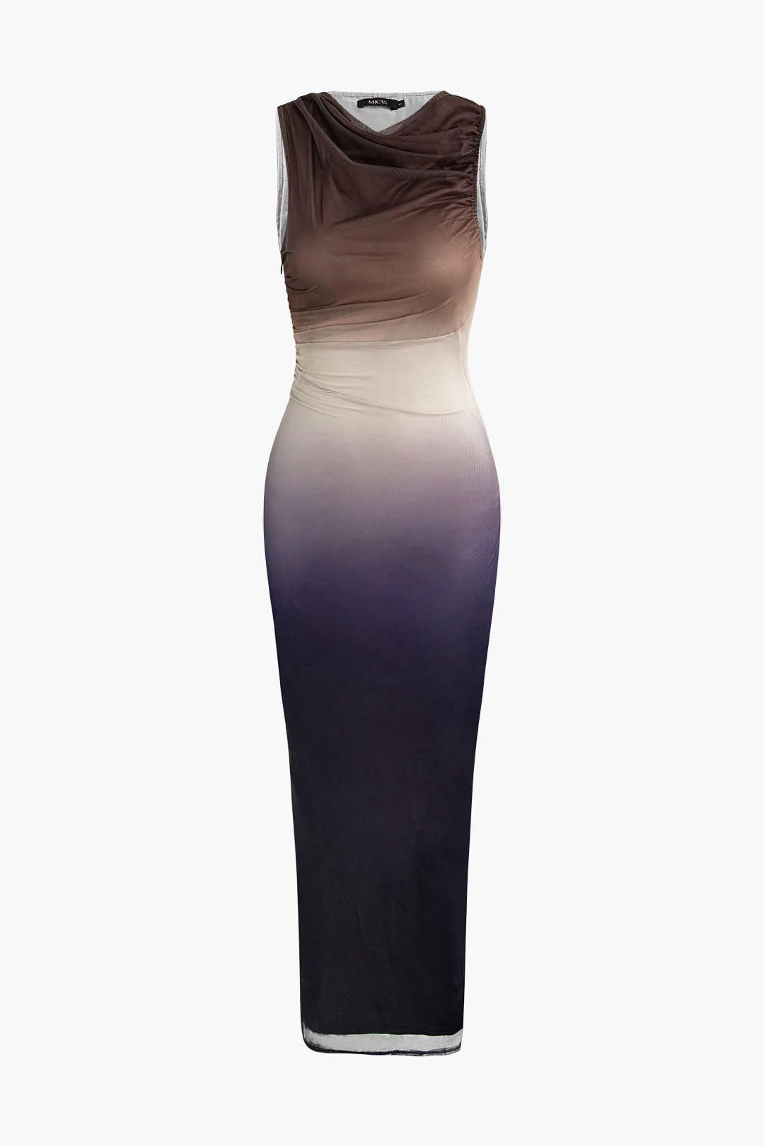 Ombre Mesh Sleeveless Midi Dress - Image 3