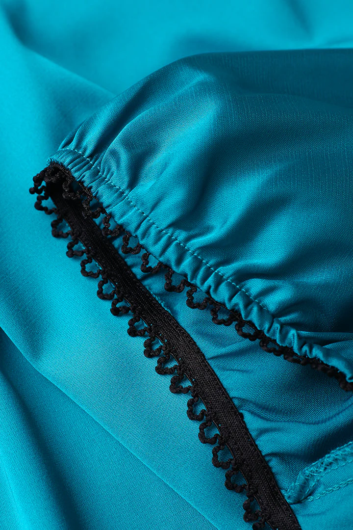 Satin Off The Shoulder Buttons Down Mini Dress - Image 5