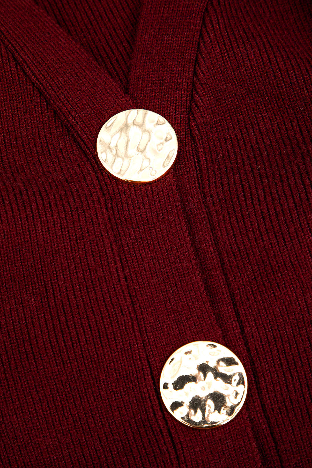 Knit Button V-neck Cardigan - Image 5