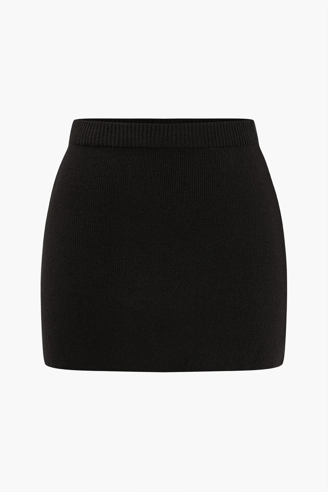 Plus Size Solid Knit Mini Skirt - Image 5