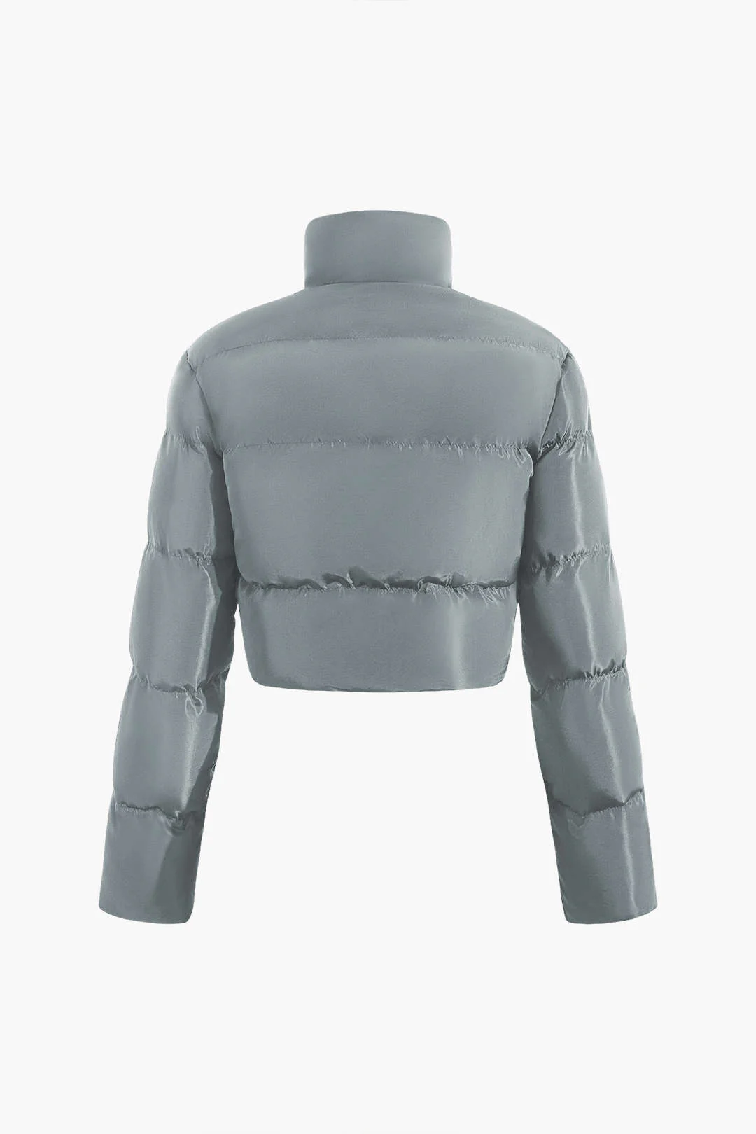Stand Collar Cut Out Puffer Jacket - Image 11