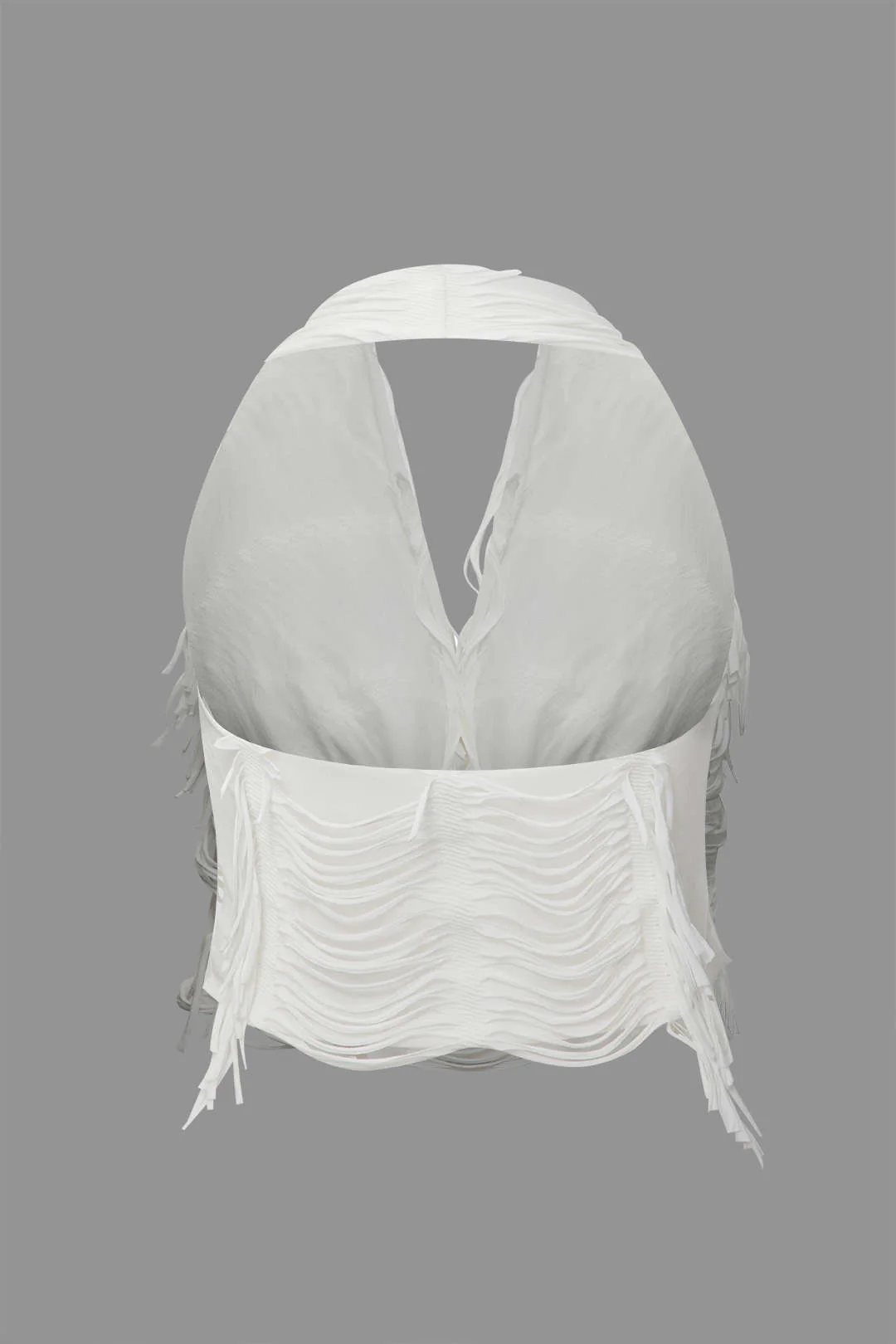 Plus Size Distressed Halter Cami Top And Asymmetrical Mini Skirt Set - Image 4