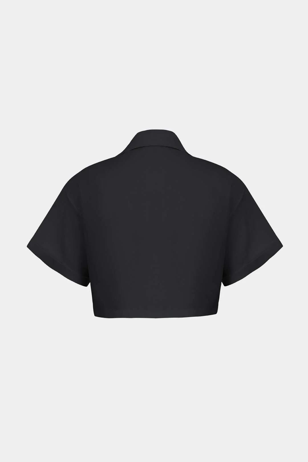 Basic Flap Pocket Twist Hem Shirt - Image 6