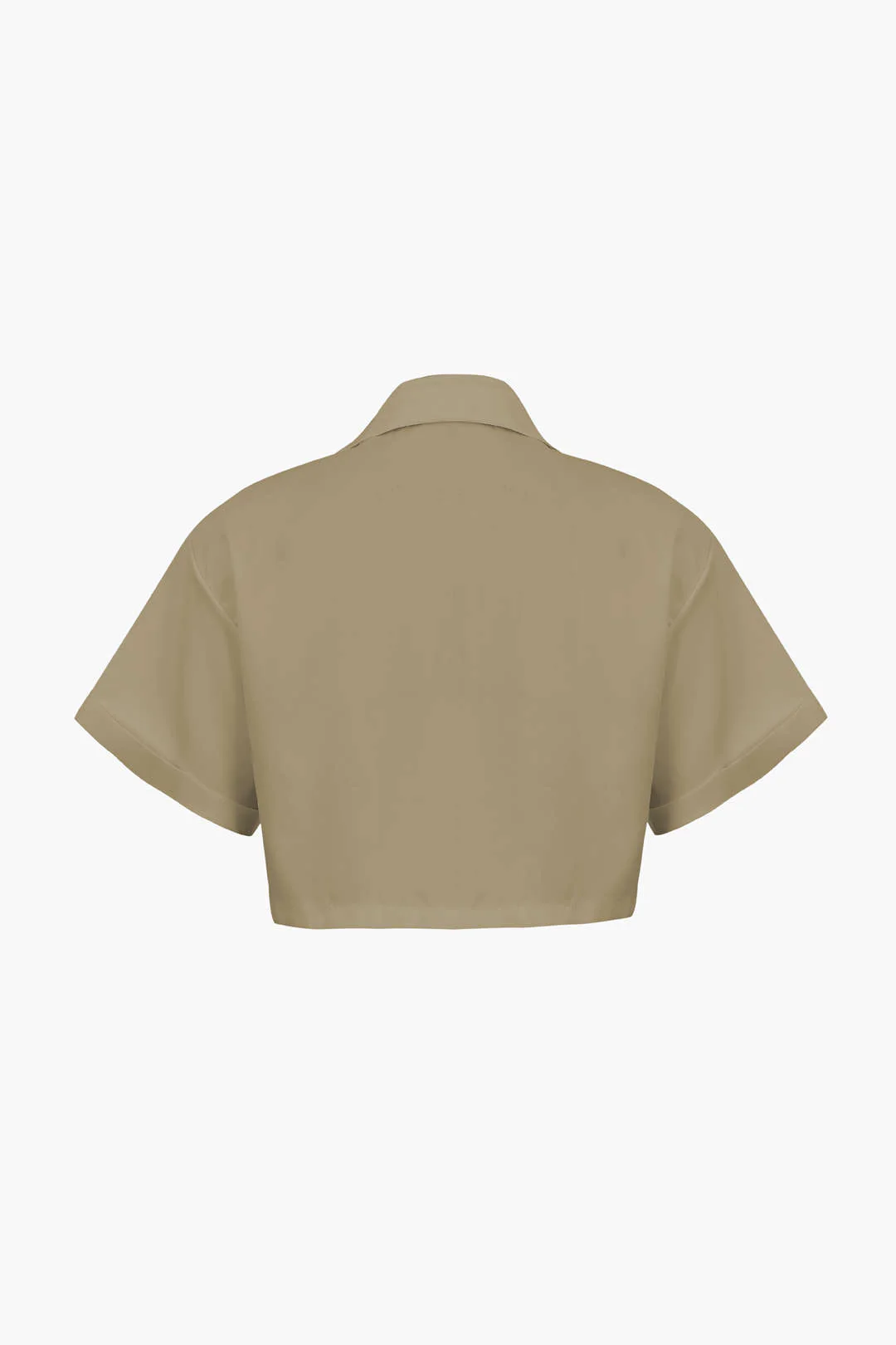 Basic Flap Pocket Twist Hem Shirt - Image 9