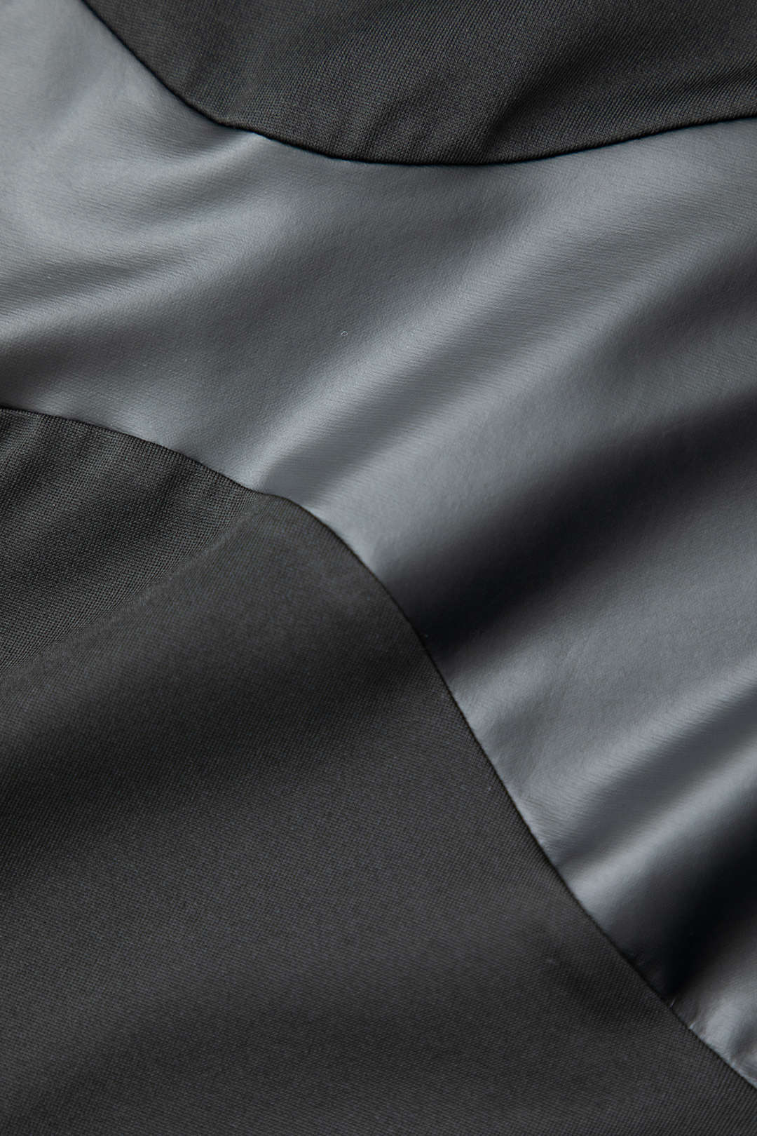 Mock Neck Faux Leather Paneled Long Sleeve Bodysuit - Image 3