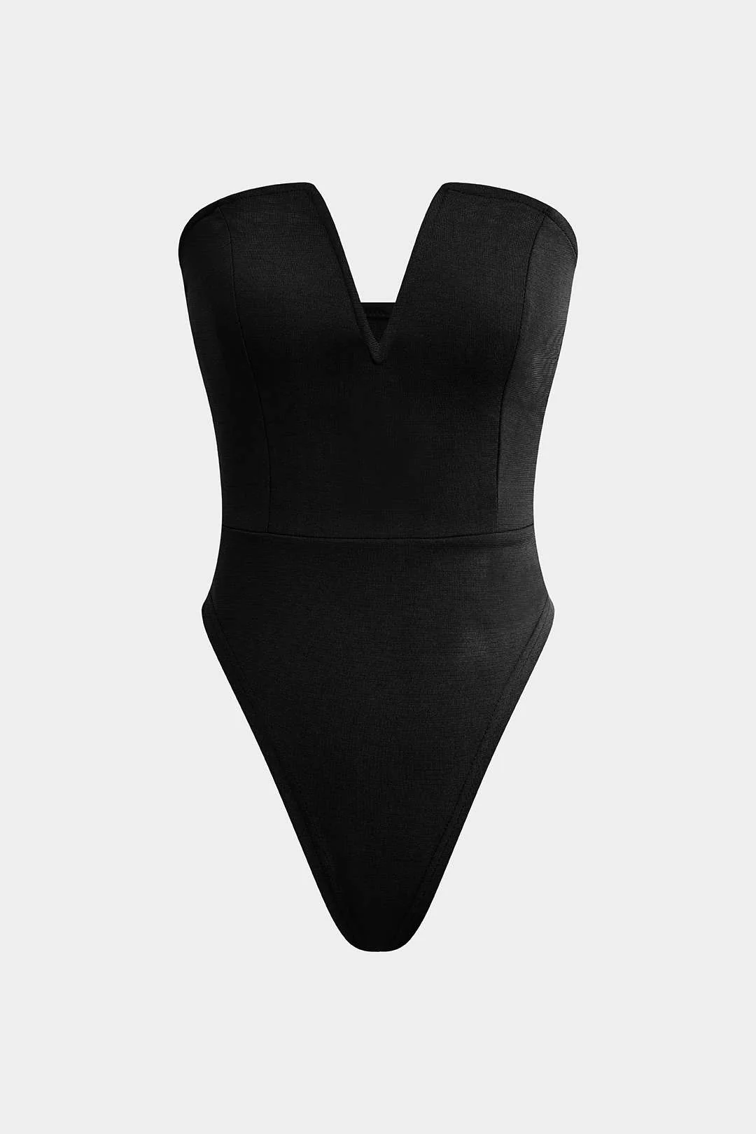 Basic V-neck Strapless Bodysuit - Image 12