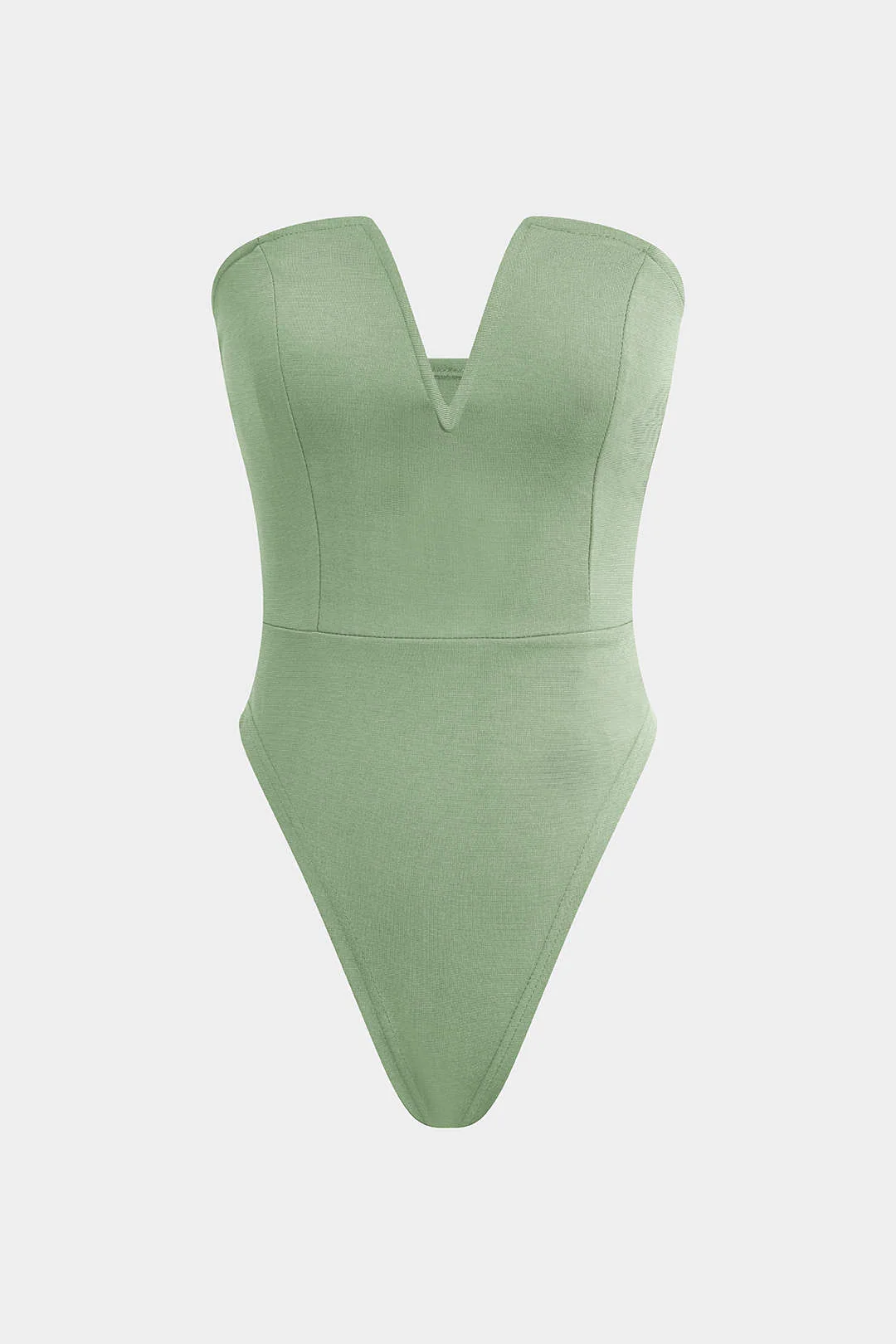 Basic V-neck Strapless Bodysuit - Image 21