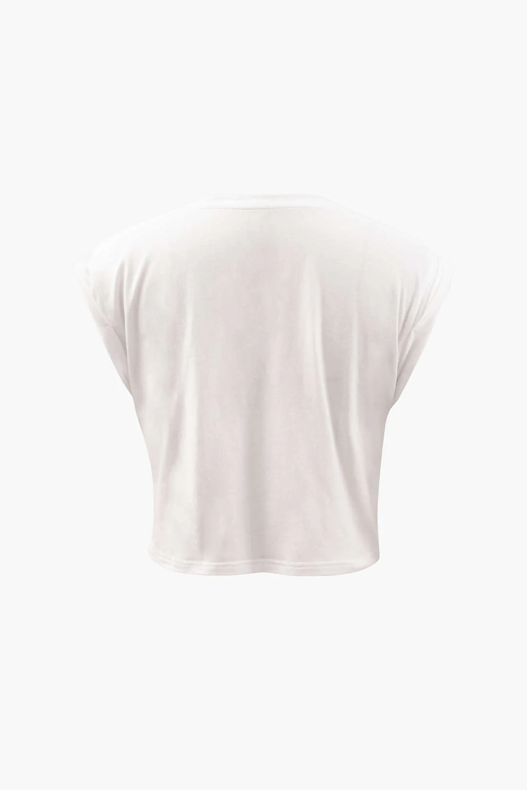 Flower Print Hem Knotted Short Sleeve T-Shirt - Image 5