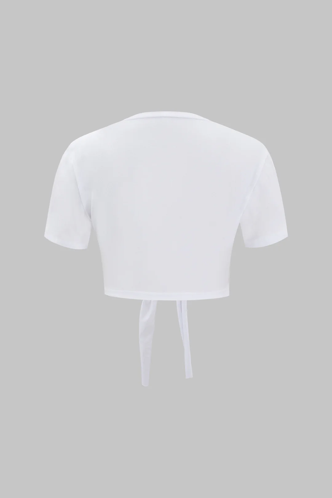 Number 5 Embroidered Knot Hem T-shirt - Image 3