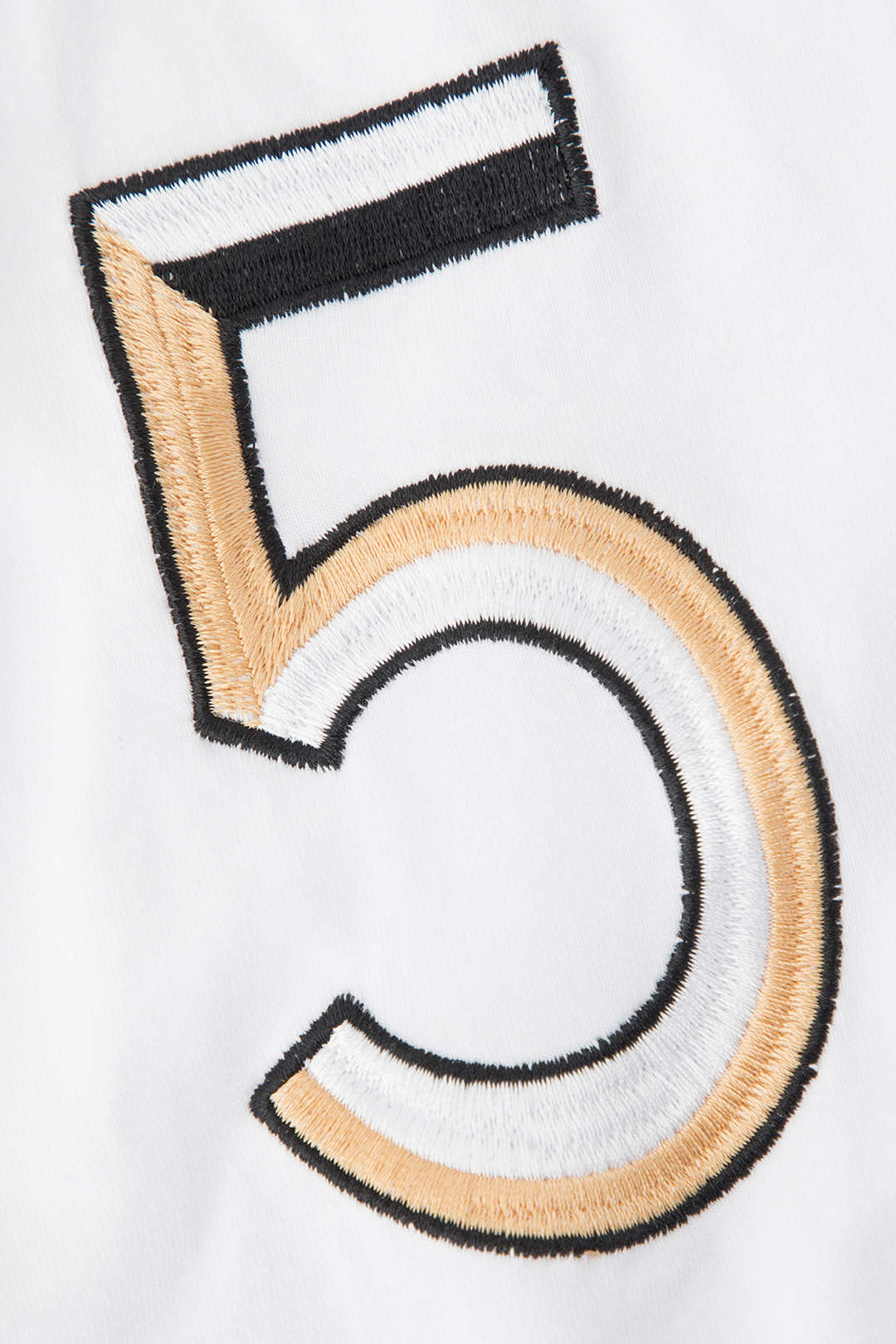 Number 5 Embroidered Knot Hem T-shirt - Image 5