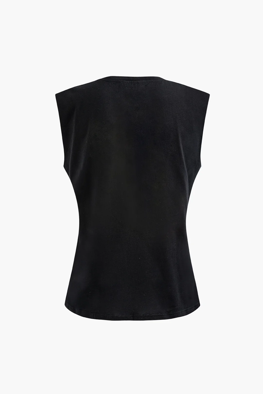 Basic Solid Sleeveless T-shirt - Image 10