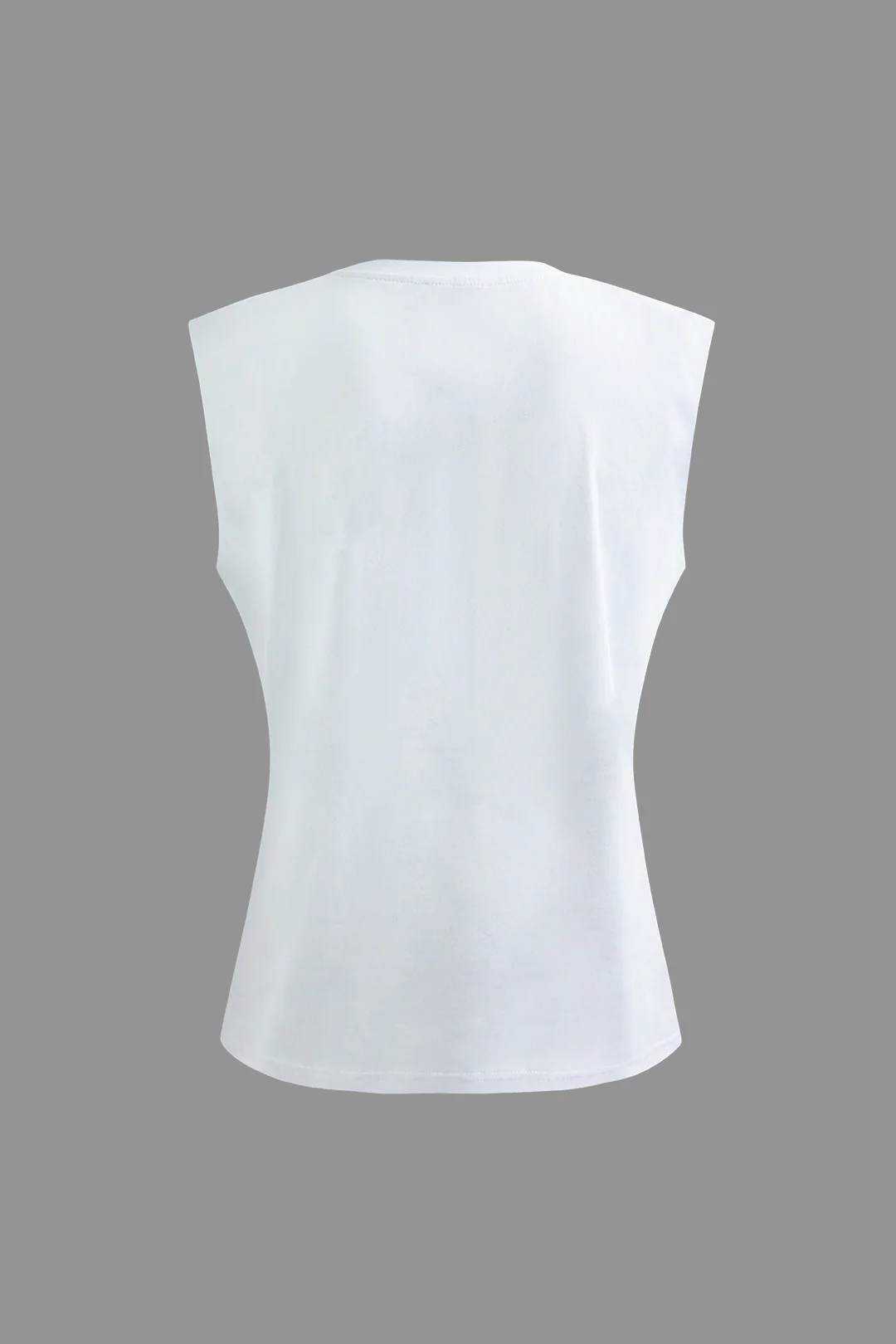 Basic Solid Sleeveless T-shirt - Image 13