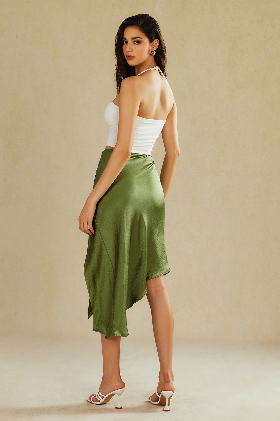 Basic Halter Neck Ruched Cami Top - Image 8