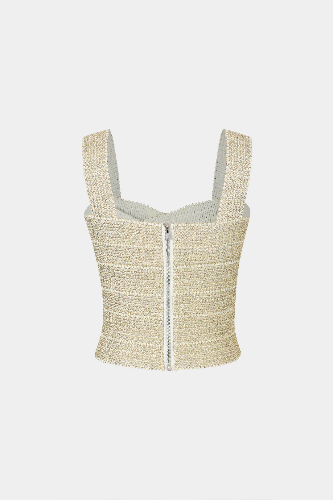 Zip Back Crop Bandage Tank Top - Image 4