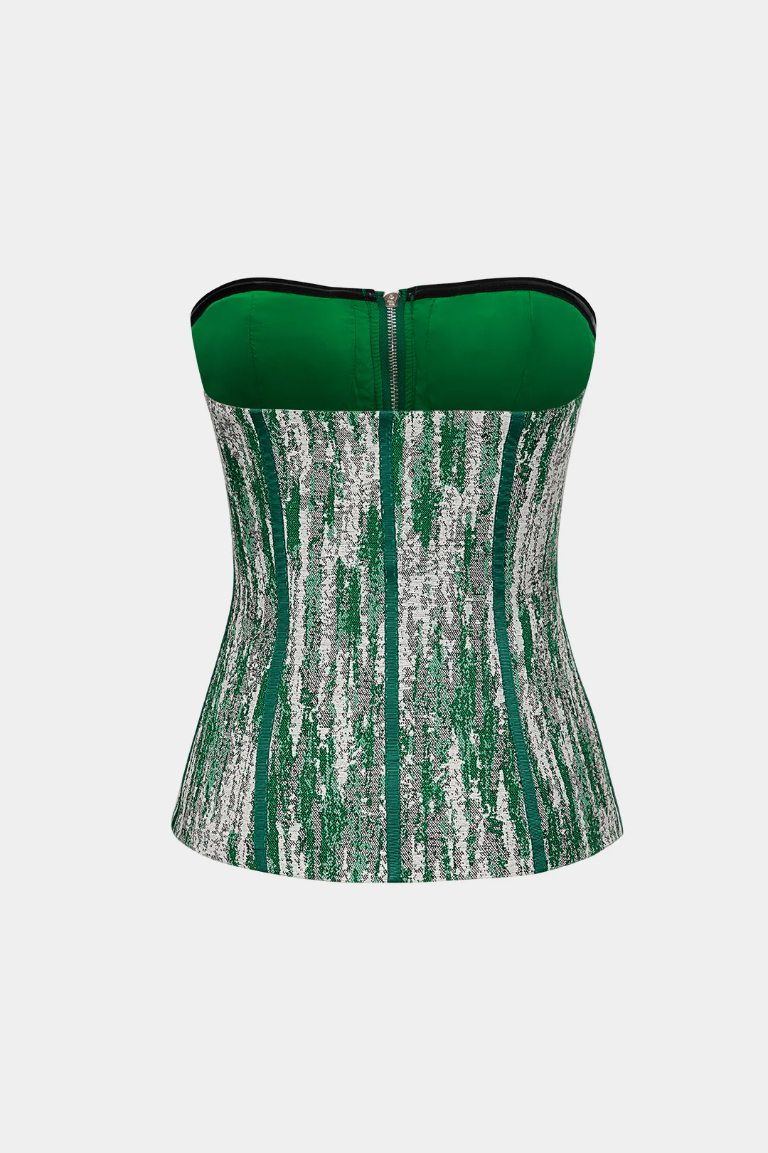 Zip Front Strapless Corset Top - Image 6